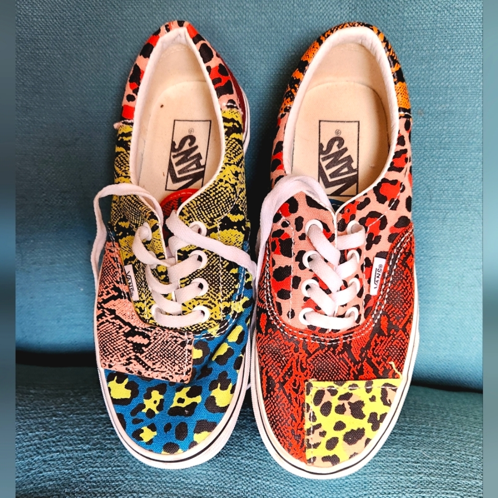 Vans Era Patchwork Leopard Snake Skate Shoe - Women's size 6.5 - Men's size 5